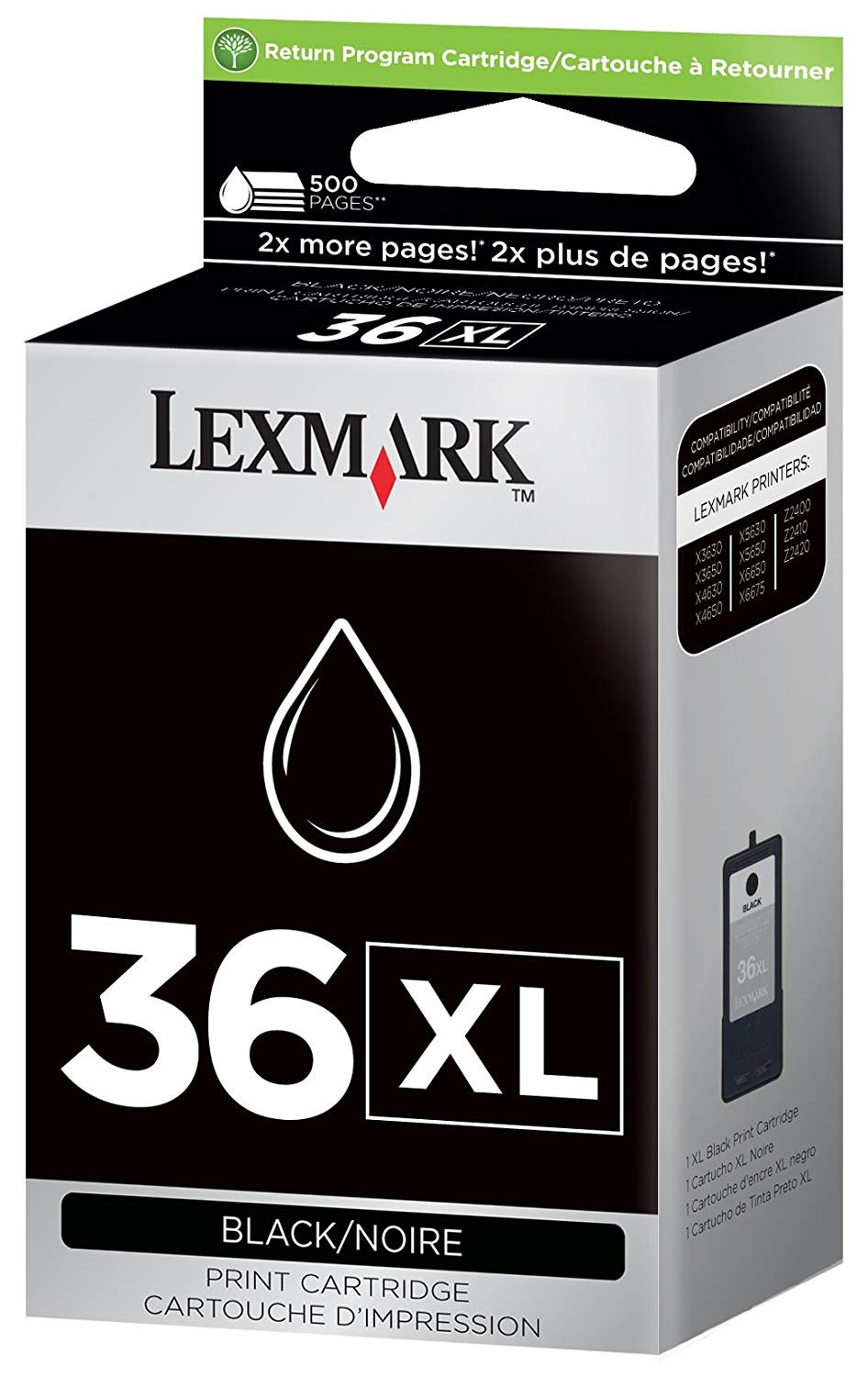 Lexmark Cartridge No. 36XL Print cartridge High Yield 1 x black
