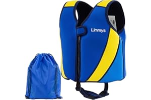 Limmys Premium Kids Swim Vest - Toddler Swim Jacket and Buoyancy Swimming Aid - Modern Design Swimming Vest for Boys, Girls and Babies - Drawstring Bag Included