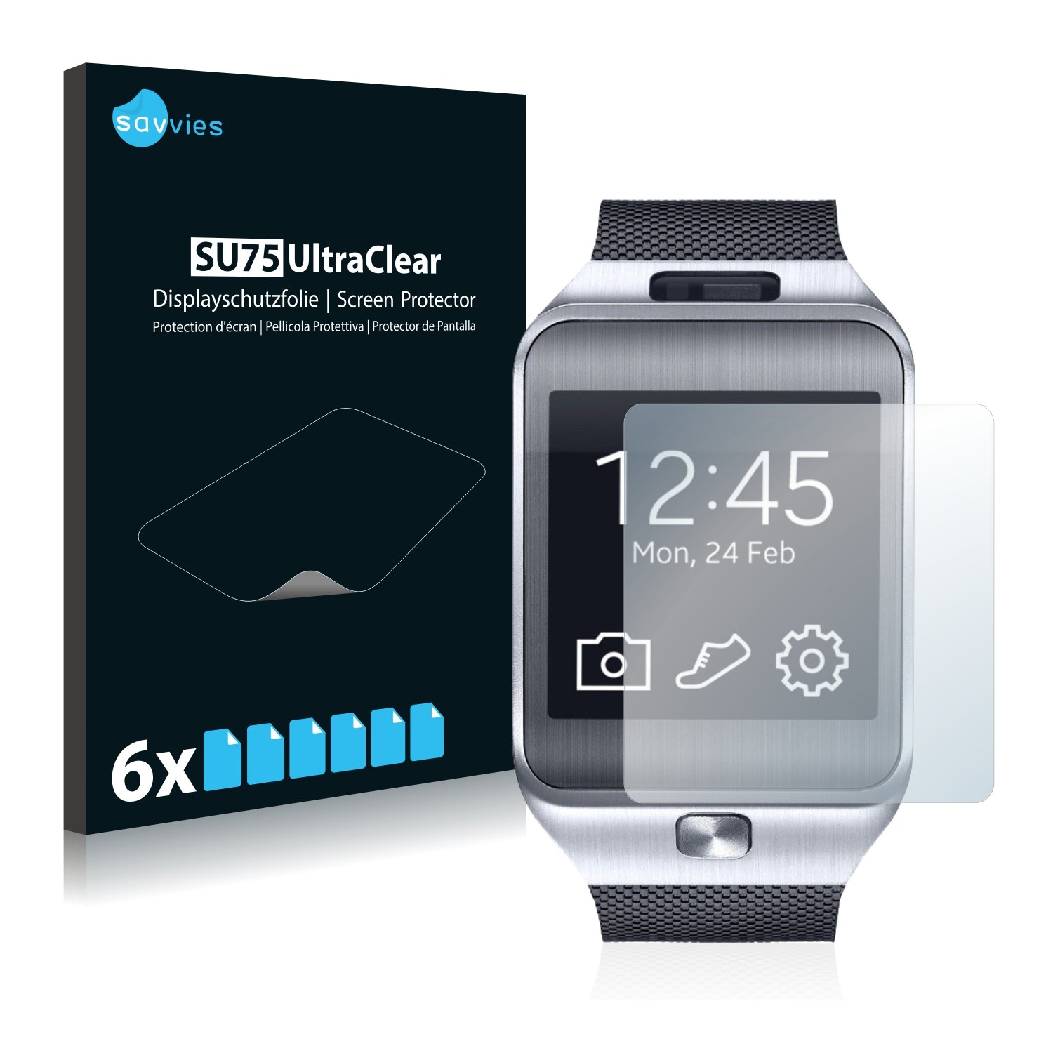 savvies Protector Pantalla Compatible con Samsung Galaxy Gear 2 ...