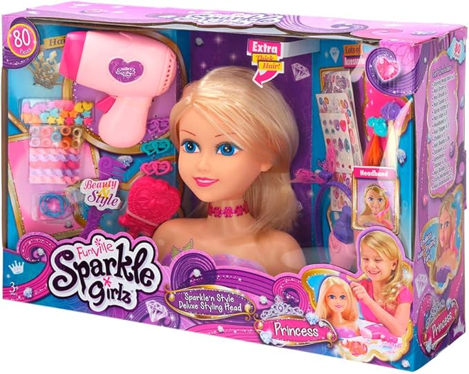 ColorBaby - Busto peluquería Sparkle Girl, 80 piezas (44504) , color/modelos surtido: Amazon.es: Ropa y accesorios