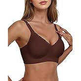 As Fairy Womens Soft Comfortable No Underwire Bras V Neck Seamless Push Up Bralettes Full Coverage Tshirt Brassiere