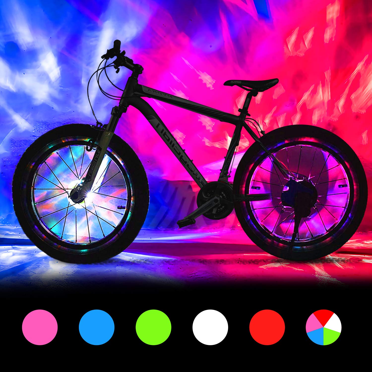 Waterproof LED Bike Tire Lights USB Charge 1 Tire Pack Cycling Wheel