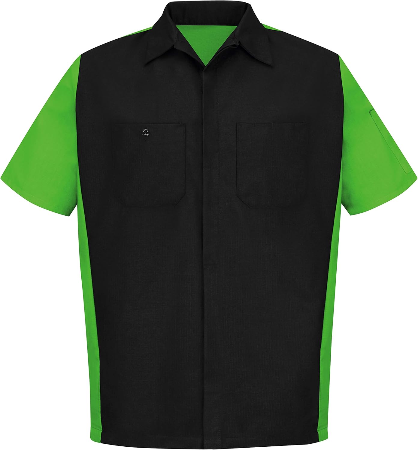 Red Kap Short Sleeve Two-Tone Crew Shirt: Clothing
