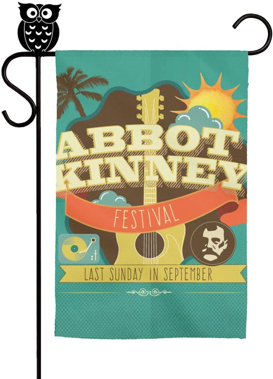 OKDOWQDF Aloha Festival Celebration to Dance Brown Garden Flag Yard Holiday and Seasonal Decorative Flags Double Sided 12 X 18 Inch Garden Flags Set for Outdoors