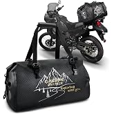 NICECNC Waterproof 66L Dry Duffel Bag, 500D PVC Tail Bag, Trunk Bag, Universal Motorcycle Travel Luggage, Black