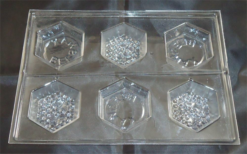 HEXAGON BEESWAX MOULD - MAKES UP TO 6 - SOAP - BEESWAX - FURNITURE