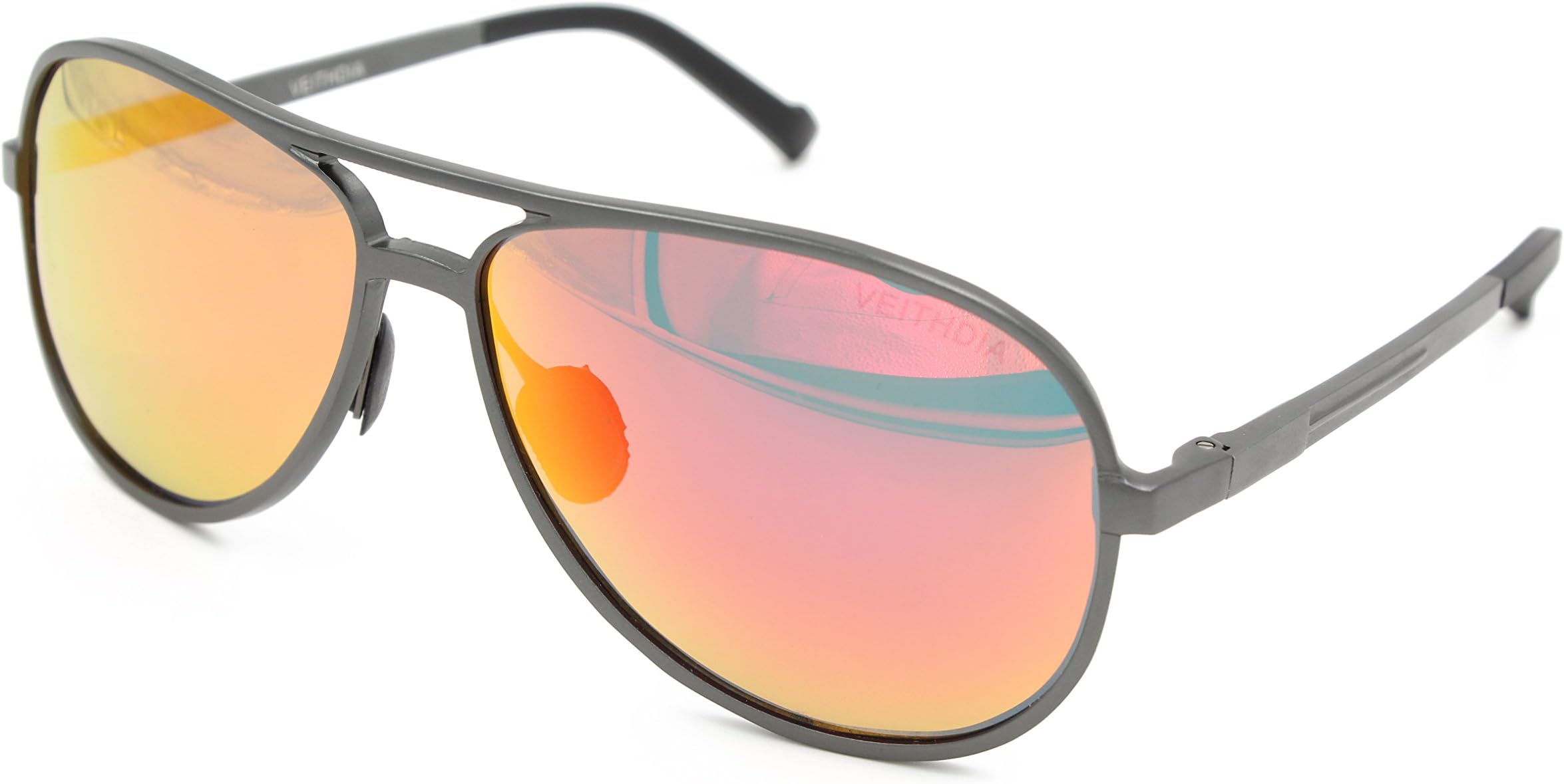 VEITHDIA 2287 Large Horn Rimmed UV400 Adjustable Polarized Aviator Sunglasses