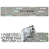 360 pcs Tamper Proof Hologram Stickers High Security Tamper Evident Seal Warranty Void Original Genuine Authentic Holographic Labels/Stickers w/Unique Sequential Serial Numbering(Silver)
