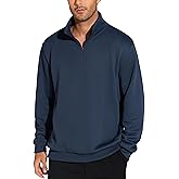 THE GYM PEOPLE Men's Half Zip Sweatshirt Long Sleeve Fleece Pullover Basic Workout Tops