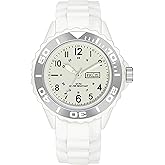 findtime Watches for Women Reloj para Mujer, Waterproof Easy to Read Watch with Second Hand Military Time Ladies Simple Nurse Nursing Date Analog Quartz for Swimming White