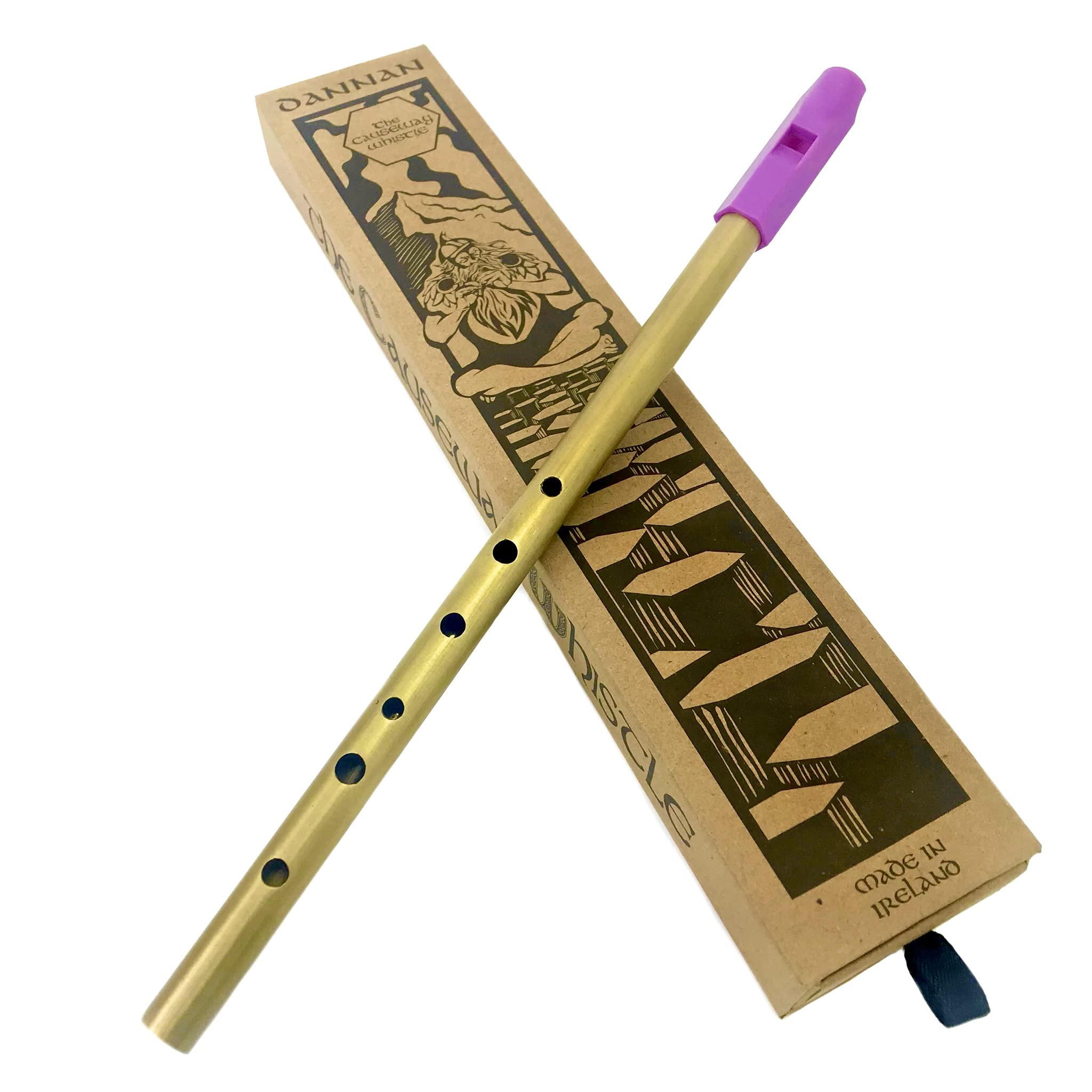 The Dannan Causeway Brass Tin Whistle in the Key of D - Deep Purple Model