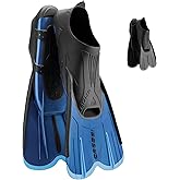 Cressi Adult Short Light Swim Fins with Self-Adjustable Comfortable Full Foot Pocket - Perfect for Traveling - Agua Short: Made in Italy