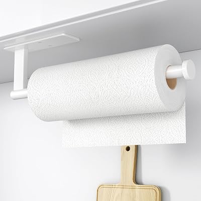 susswiff Paper Towel Holder Under Cabinet Stainless Steel Self-Adhesive Drilling
