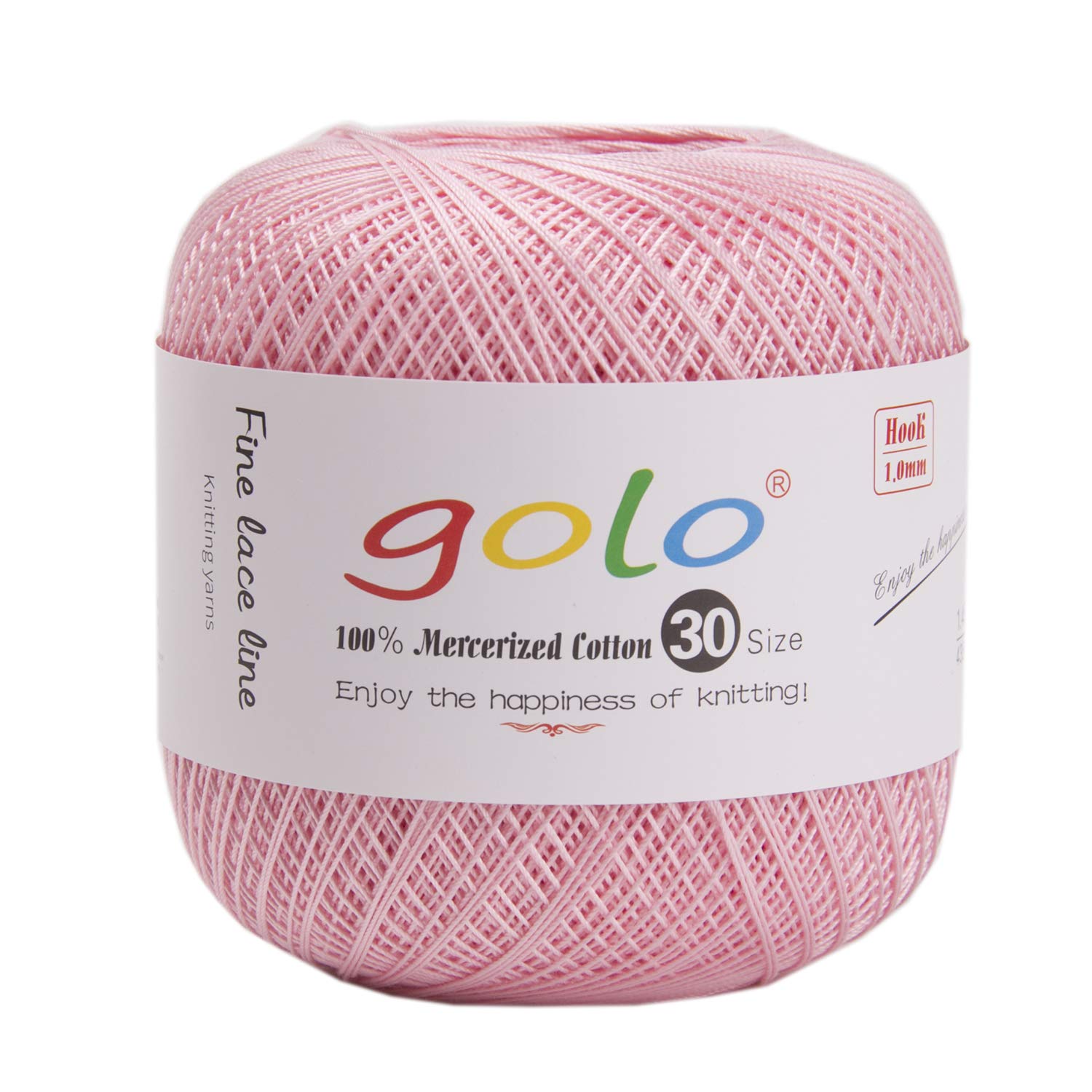 golo Crochet Thread Size 30 - Pink Lace Yarn for Hand Knitting and Crocheting — image 1