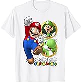 Super Mario Luigi Yoshi & Mario Portraits T-Shirt