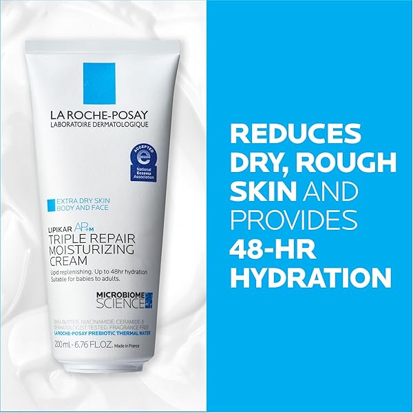 LA ROCHE-POSAY LIPIKAR AP+ TRIPLE REPAIR MOISTURIZING CREAM, FACE & BODY LOTION FOR DRY SKIN, SHEA BUTTER & NIACINAMIDE MOISTURIZER, GENTLE FACE & BODY CREAM FOR DRY, ROUGH & SENSITIVE SKIN