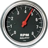 Auto Meter 2499 Traditional Chrome in-Dash Electric Tachometer 3.375 in.