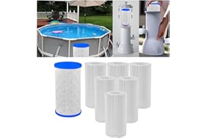 ARAGIT 6-Pack Universal Pool Filters Type A Type C or III Replacement for Pool Filter Cartridge Pump, Reusable Pool Filter Type A/C for Above-Ground Swimming Pools, SPA