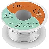 Solid Solder 0.3mm Dia Flux Core 63% Tin 37% Lead Long Wire Reel