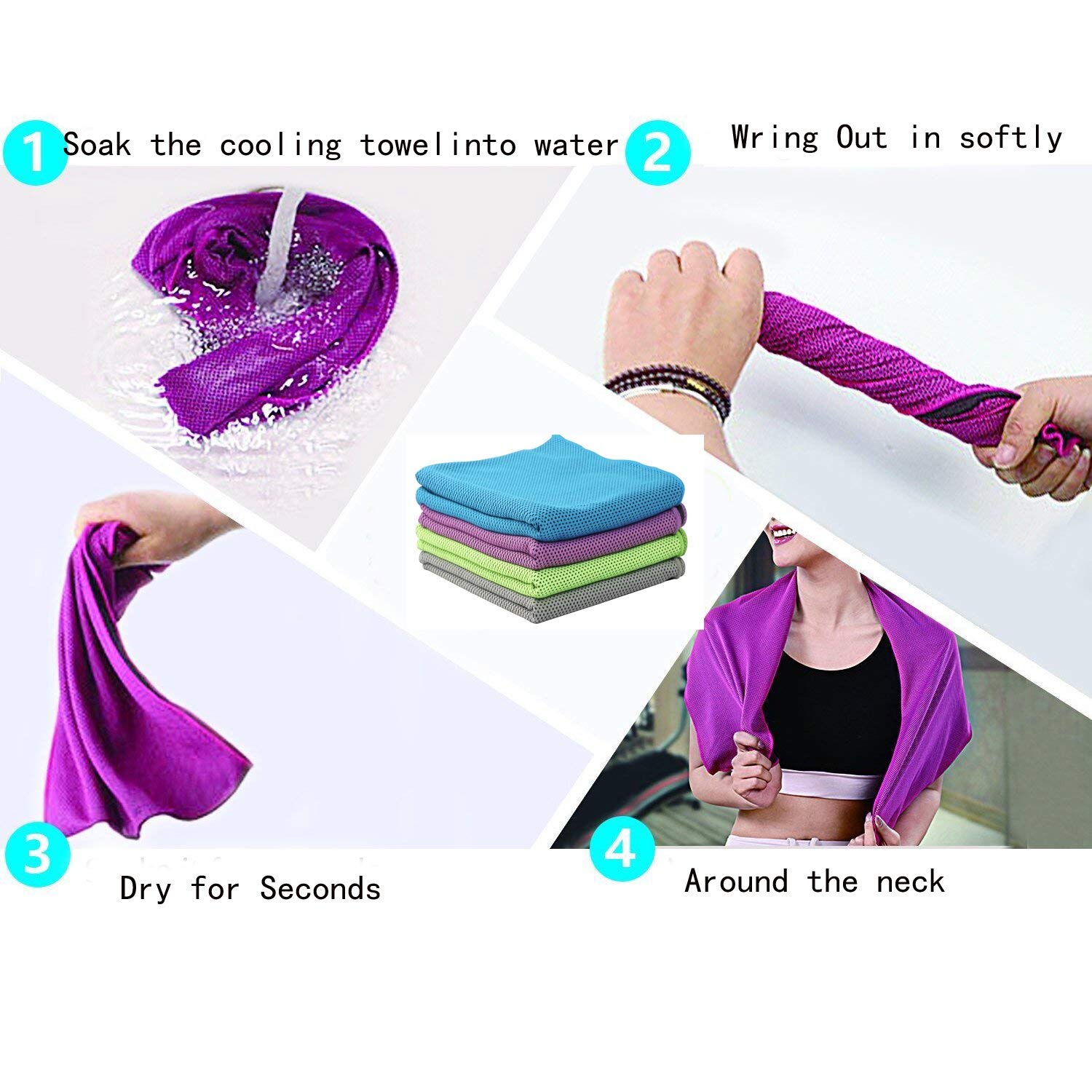 BMCF Cooling Towel for Instant Relief - Cool Bowling Fitness Yoga Towels - 40\