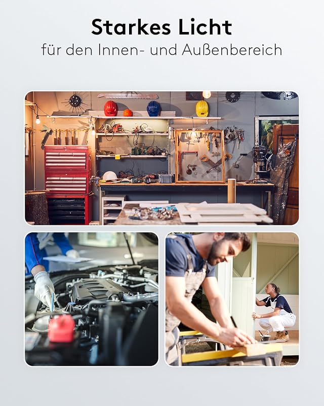 2 x 50W Baustrahler LED mit Stativ einstellbar und 2,5m Kabel für Baustelle, Werkstatt oder Keller - IP65 Baulampe LED für Innen- & Außenbereich - Strahler 2x8500 Lumen kaltweißes Licht 6500K