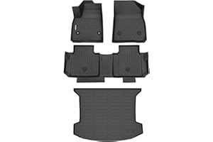 GINOWY-Floor Mats & Cargo Liner for Cadillac XT5 2017-2025,TPE All Weather Floor Mats for Cadillac XT5丨 XT5 Car Mats, XT5 Cargo Mat Trunk Mat, XT5 Car Accessories