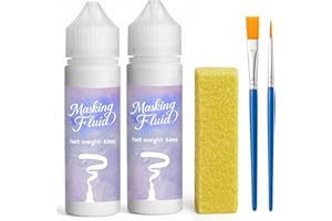 1DFAUL 120ml Masking Fluid for Watercolor Painting, Art Watercolor Masking Fluid Precise White Space, Easy Peel-Off, Water Based Latex, for Artists, Beginners, DIY Canvas Protection (White)
