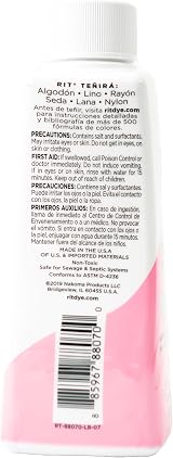 Rit Dye Liquid 236ml Petal Pink Mouldmaster Fabric Dye view 5