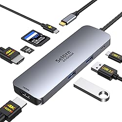 USB C Docking Station Dual HDMI Monitor, USB C to