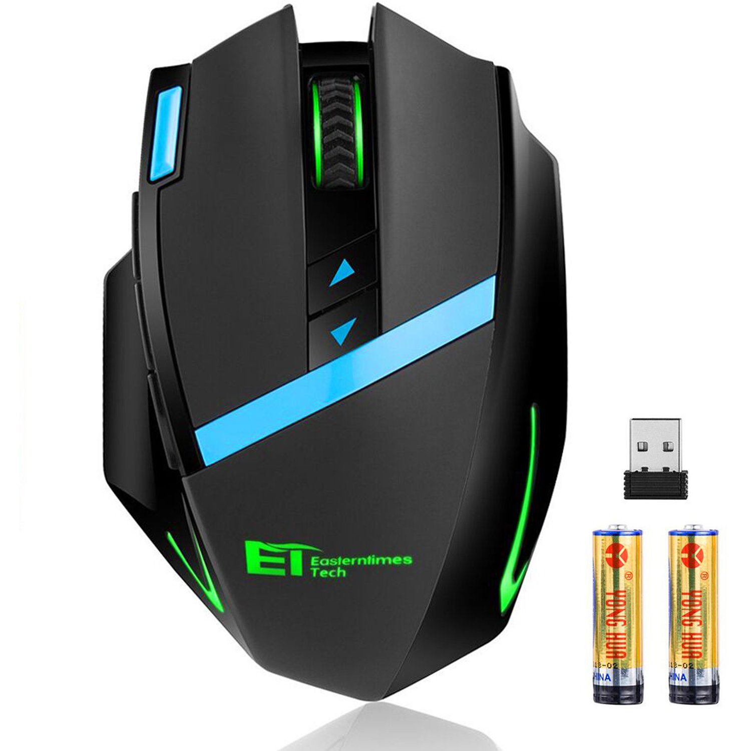 Gaming Maus Schnurlos 2.4G KingTop USB Kabellos Maus 2400 DPI optische Maus für PC Laptop