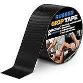 Xfenvs Rubber Grip Tape, 2 in x 22 Ft Black Ultra-Thin Strong Adhesive Non-Slip Tape, Anti-Slip Grip Tape for Handles, Waterproof Heat Resistant Cushion Grip, Comfortable in Hands