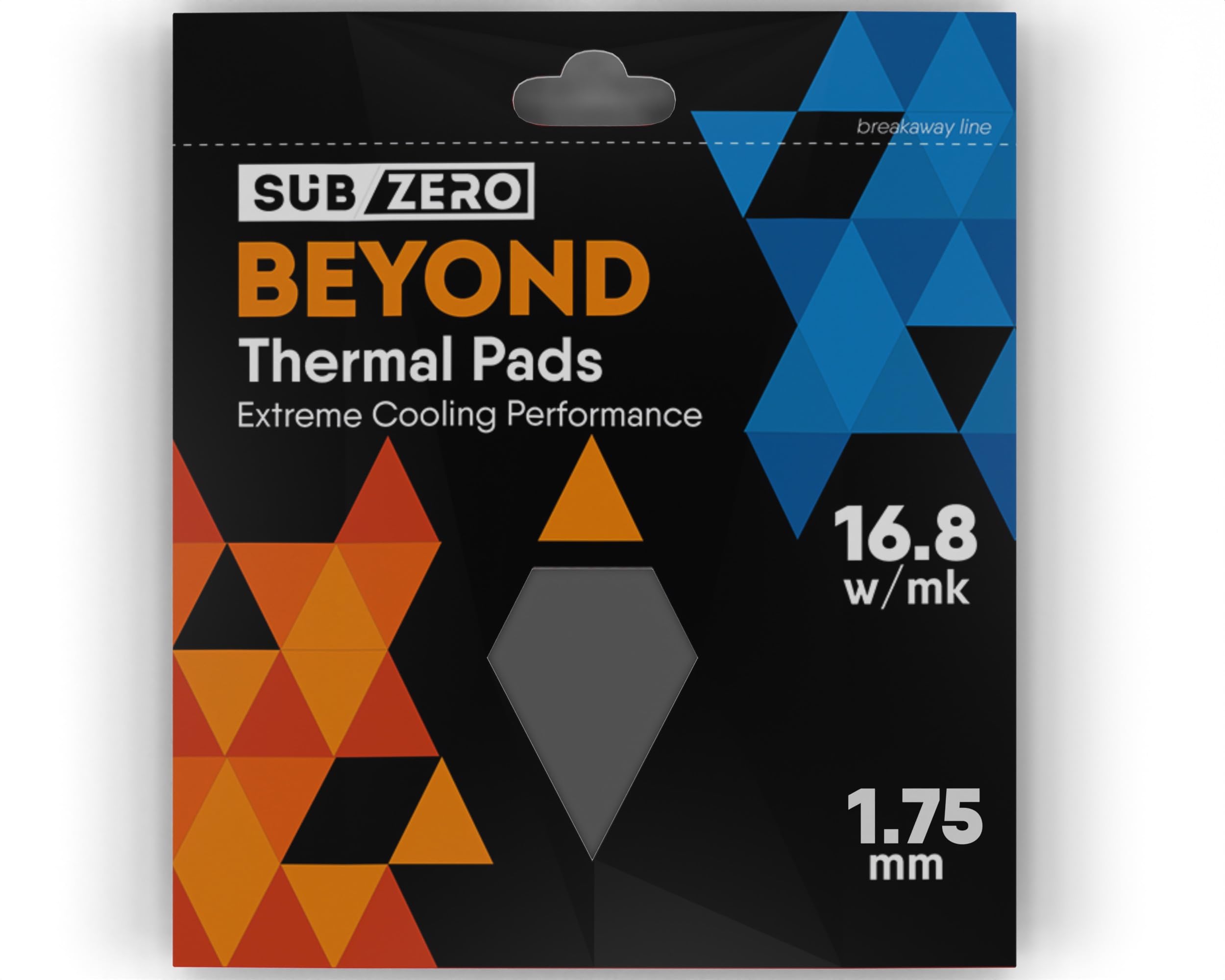 subZero BEYOND 16.8w/mk Thermal Pad, 100x100mm, Soft Thermal Compound, Ideal Gap Filler for GPU/Laptop Heatsink/GPU/CPU/LED Cooler (1.75mm)