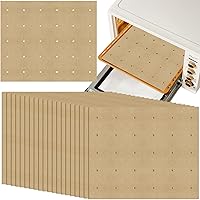 100 PCS Disposable Air Fryer Parchment Paper, Perforated Unbleached Rectangular Air Fryer Liners Compatible with Cuisinart, B