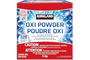 Kirkland Signature Oxi Powder Laundry Booster and Multipurpose Stain Remover, Chlorine-Free Formula, 5 kg, 328 Washloads