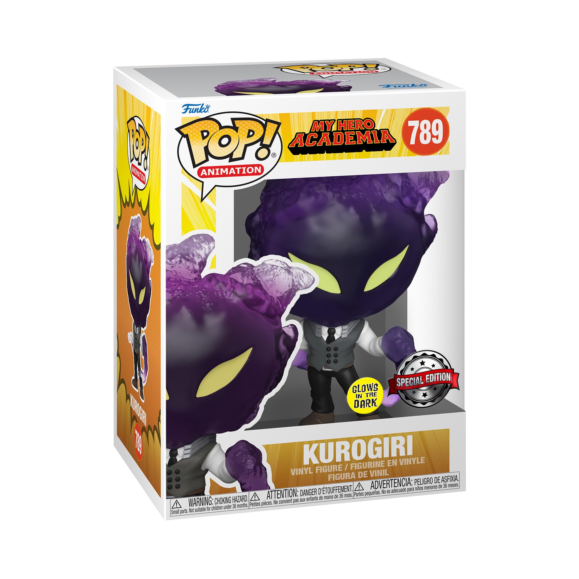 Funko Pop! Animation: My Hero Academia (MHA) - (MHA) - Kurogiri - Glow In the Dark - Collectable Vinyl Figure - Gift Idea - Official Merchandise - Toys for Kids & Adults - Anime Fans
