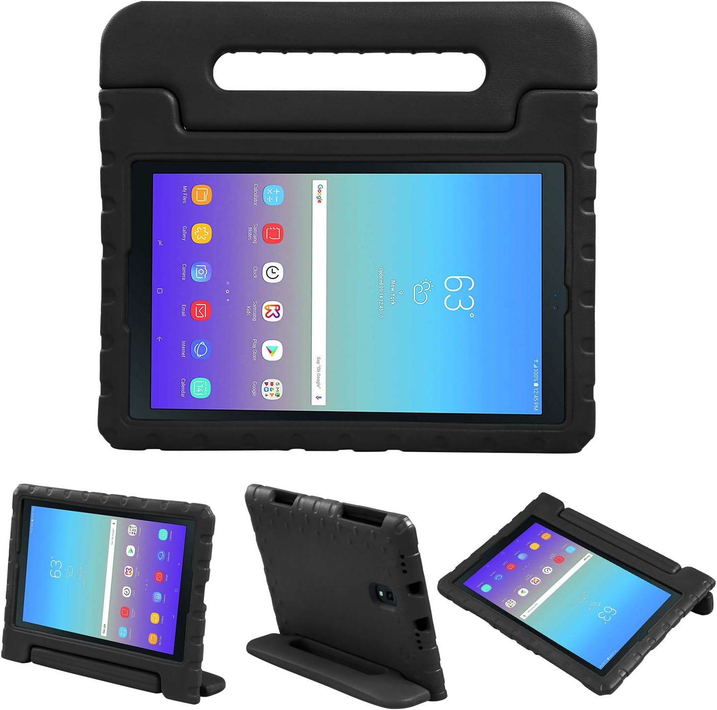 NEWSTYLE Kids Case for Galaxy Tab A 10.5 2018 Model SM-T590/T595/T597, Light Weight Shockproof Handle Stand Kids Friendly Case Cover for Samsung Galaxy Tab A 10.5-inch 2018 Released Tablet (Black)