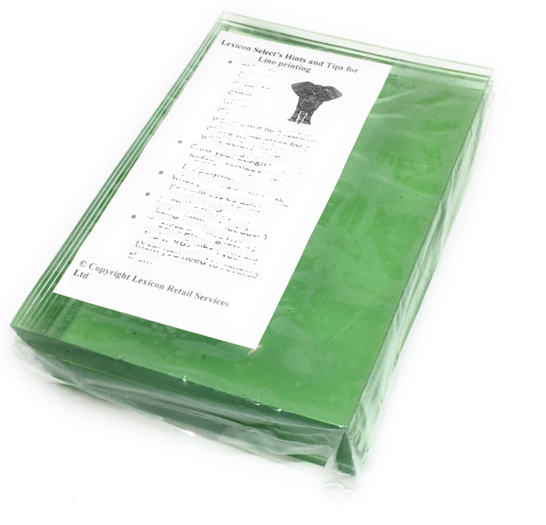 Lexicon Select Transparent Super Soft Lino Block 150x100 mm - Pack of 10 with Hints & Tips Guide