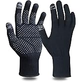 Evridwear Touchscreen Merino Wool Gloves Warm Ski Glove Liner for Men Women