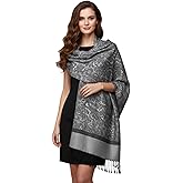 PASKMLNA Paisley Jacquard Pashmina Shawl Wrap Scarf Stole