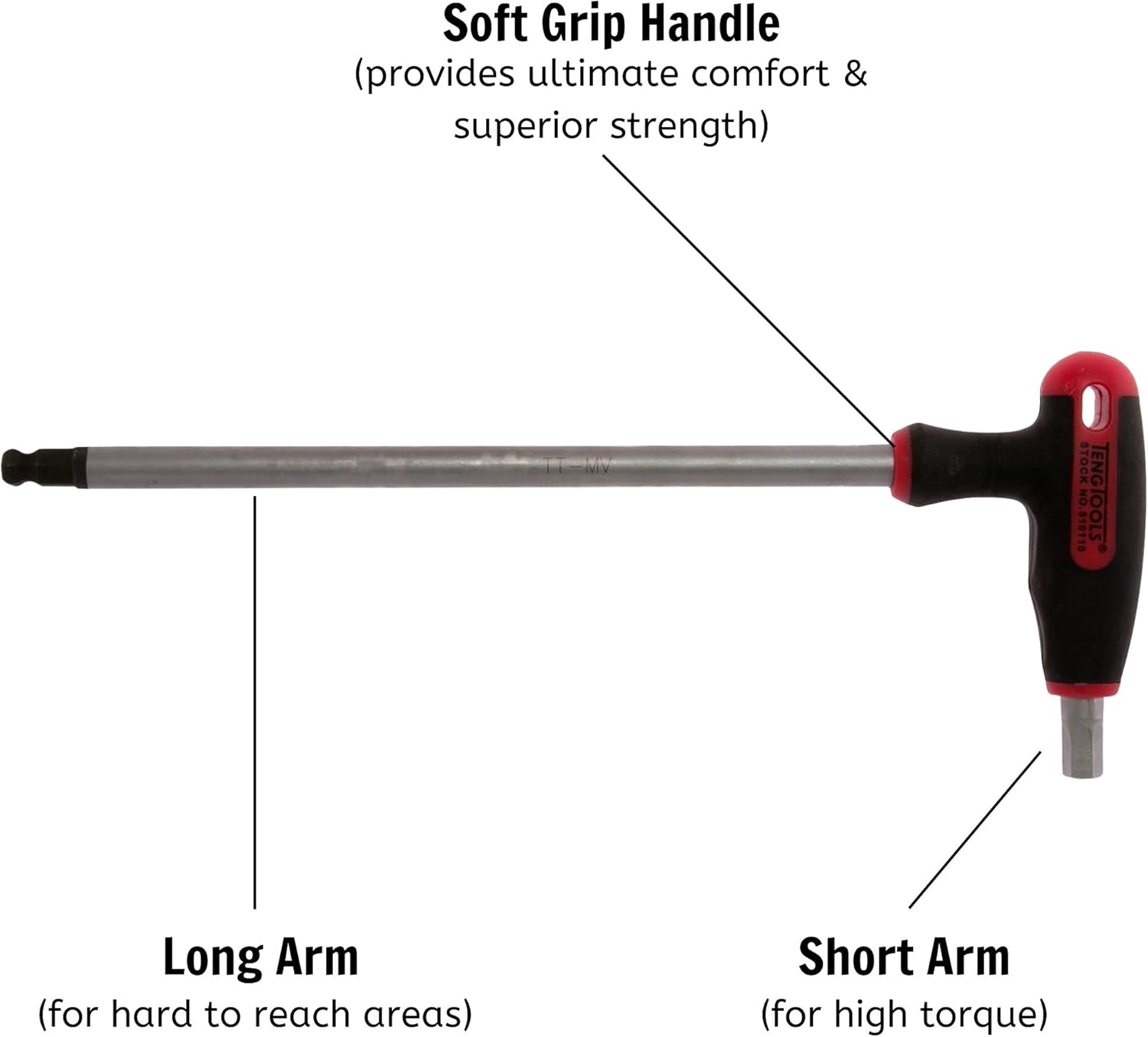 Teng 510503 3mm T-Handle Hex Driver, Colourful - Image 4
