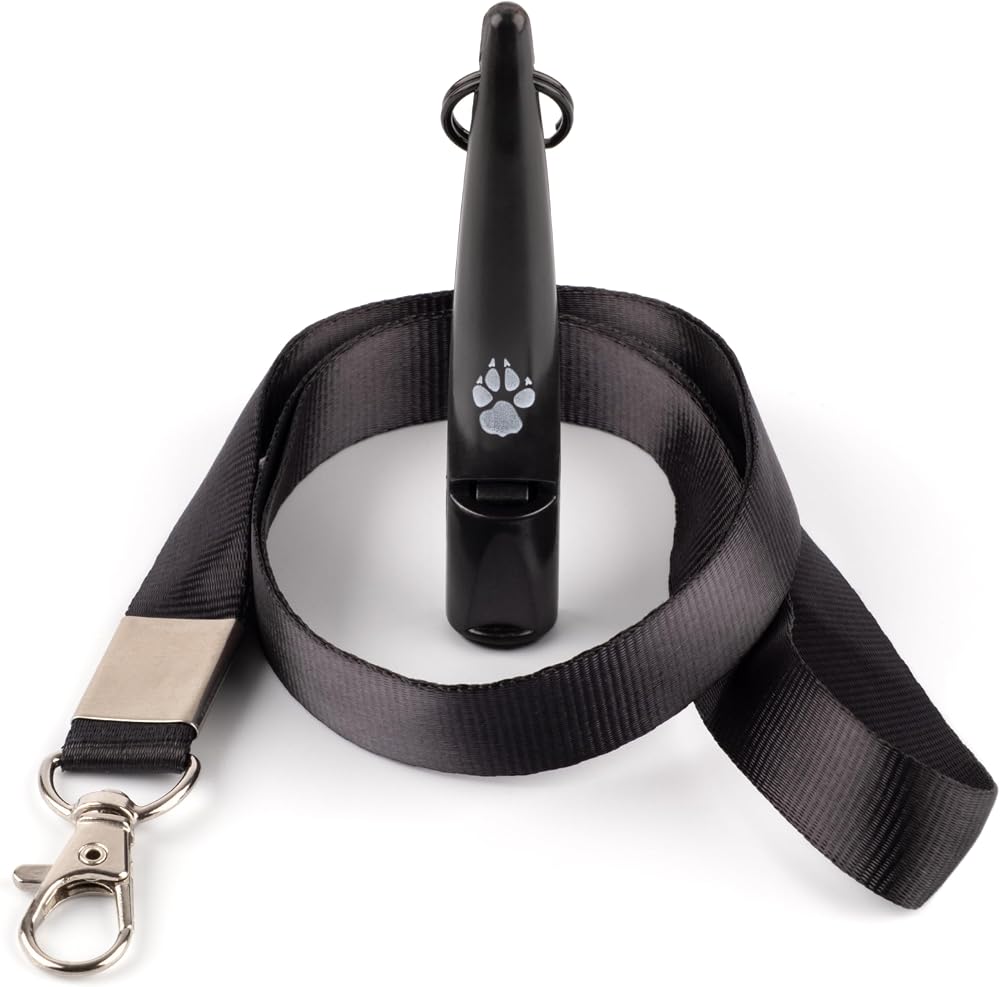 TDL The Dog Lady Gun Dog Training Whistle with Lanyard Black 8 cm