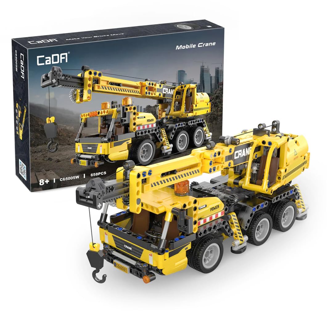 CaDA Mobile Crane with Manual Control - 658 Pieces - Self-Build Brick Building Block Model C65005W