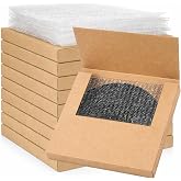 10 Pack Vinyl Record Mailers with Fragile Stickers for Mailing Packaging | 12.8 x 12.8 x 1" - LP Shipping Mailer Boxes, Vinyl Record Shipping Boxes, Heavy Duty Cardboard Mailer Box for Moving Storage