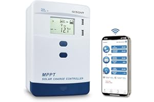 GCSOAR 40A MPPT Solar Charge Controller 12V 24V Battery System auto DC Input Parameter Adjustable LCD Display 2 USB Solar Panel Regulator Max Input 100V for Lithium Battery for Solar Home System