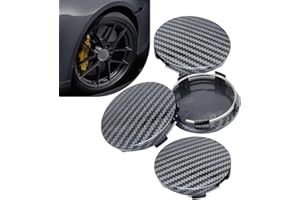 CouTunp 4PCS Car Wheel Hub Center Caps, 2.36" OD 2.2" ID Wheel Center Caps, Carbon Fiber ABS Snap-in Rim Hub Cover, Rustproof