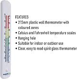 Thermometer World 215mm Colour Coded Room Thermometer UK Made view 4