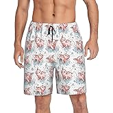 NiuKom Mens Pajama Shorts Pjs Lounge Soft Sleep Short Sleepwear Bottoms With Pockets