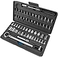 Performance Tool W1168 SAE/Metric 60-Piece Socket (1/4-Inch & 3/8-Inch Drive) and Bit Set