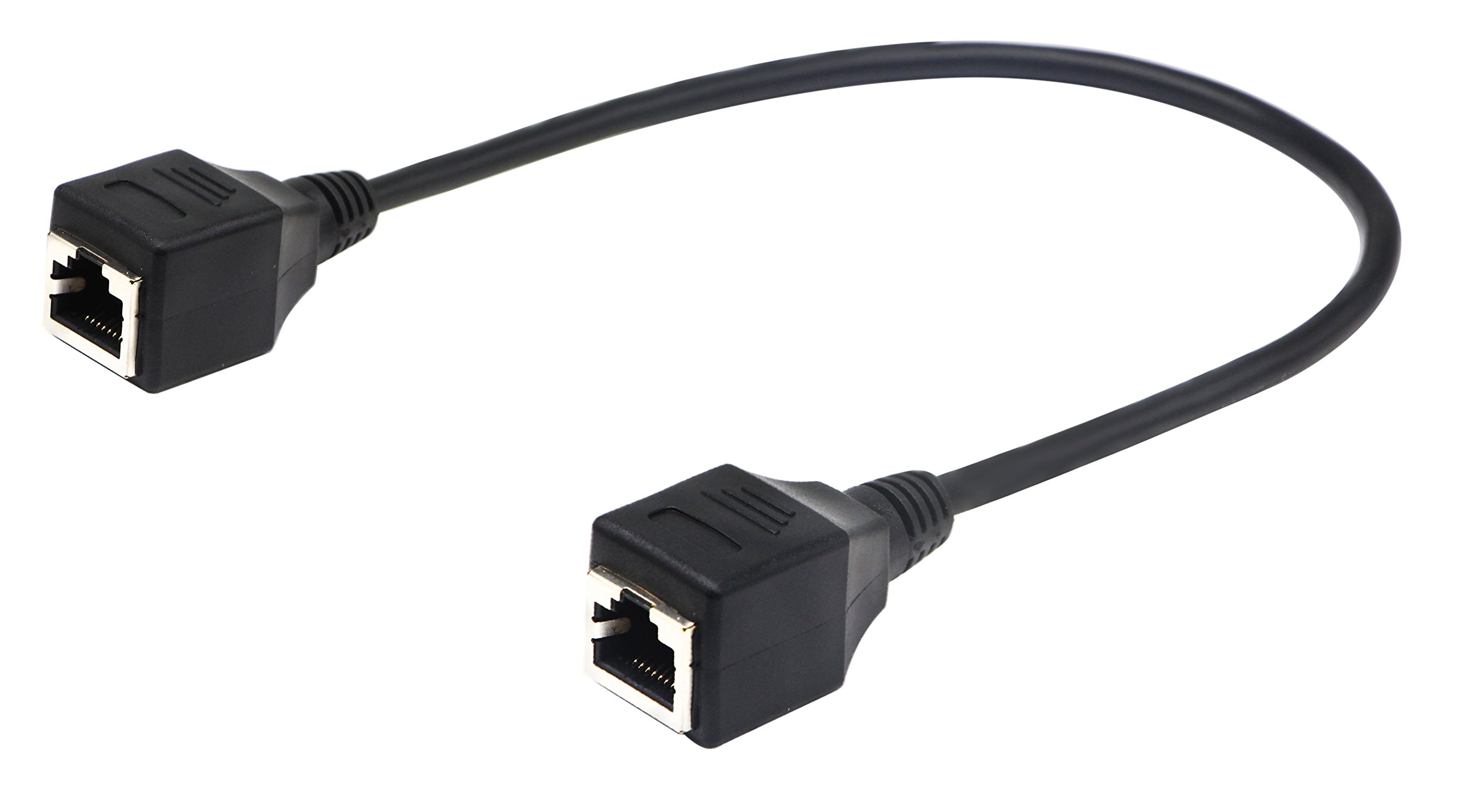 zdyCGTime Patch CAT5 Plug Wires RJ45 Female to RJ45 Female Ethernet Extender CAT5/LAN Network Wiring Cable,RJ45 extension cable can be connected to PC, printer, router, etc (30CM/12Inch)