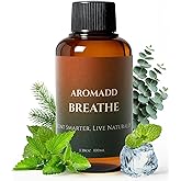 AROMADD AROMADD Breathe Diffuser Oil 3.38 Fl Oz (100ml), Light Aroma Diffuser & Hotel Fragrance Diffuser Oil, Essential Oil Ideal for Anyone Who Loves a Fresh Scent Without Heavy Fragrance